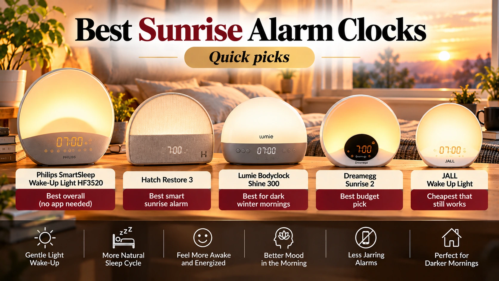 01 Best Sunrise Alarm Clocks Comparison